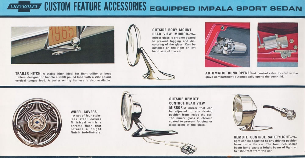 1965 Chevrolet Accessories Booklet Page 13